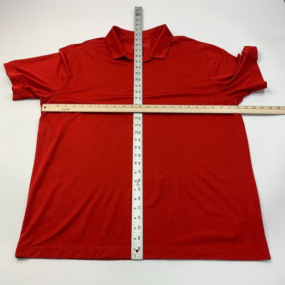 Nike Golf Shirt Men XL Extra Large Red Tour Performance Moisture Wicking Polo - Picture 7 of 12